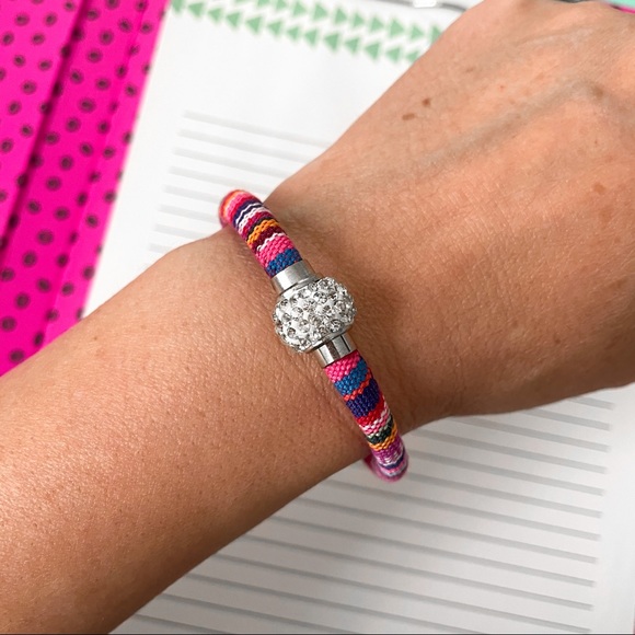 Boho Woven Colorful Magnetic Bracelet - Picture 2 of 8